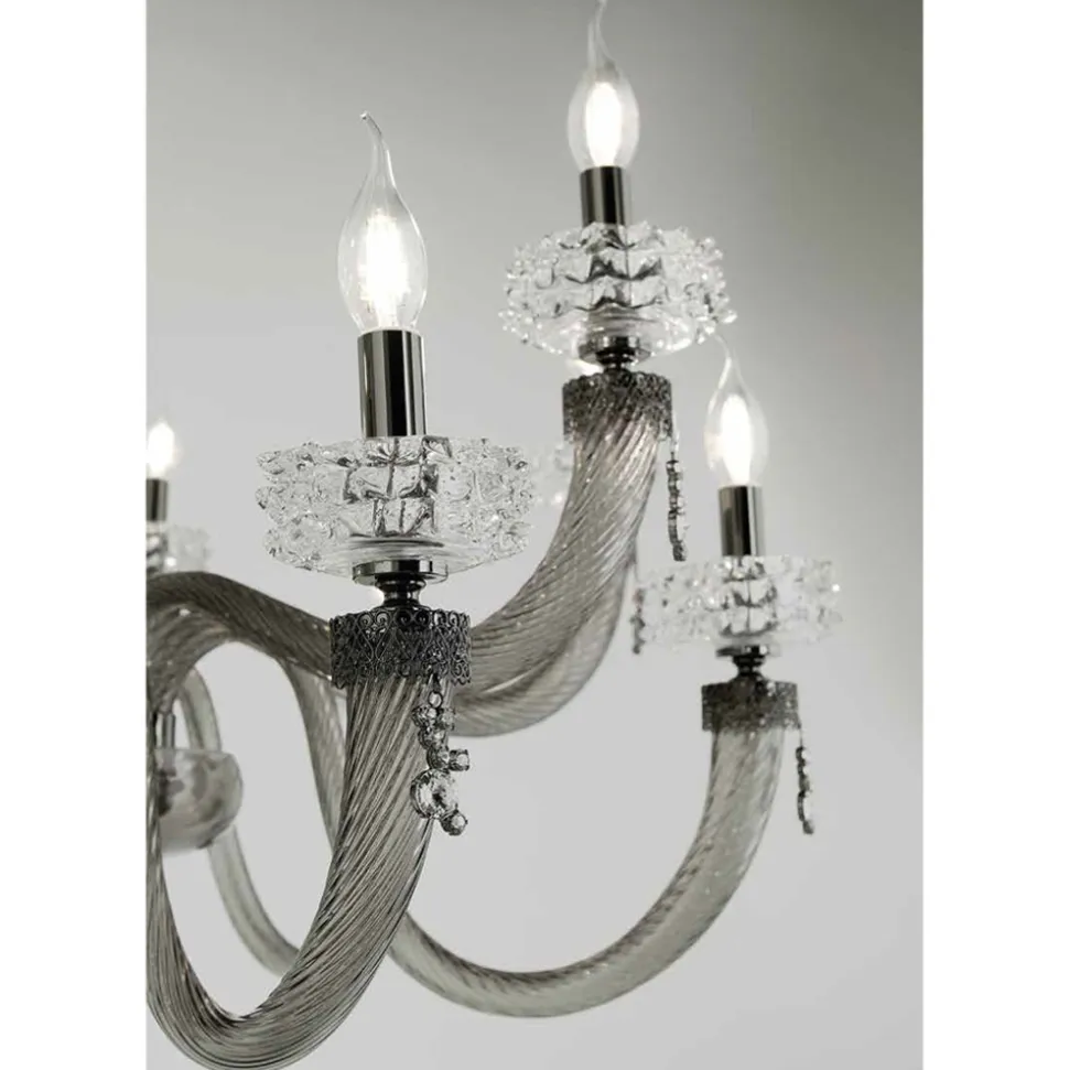 Lampadario Classico 30 Luci in Vetro Artigianale di Lusso Italiano - Saline