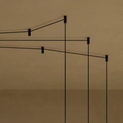 Lampadario con Cilindri in Vetro Canneté Made in Italy - Oris