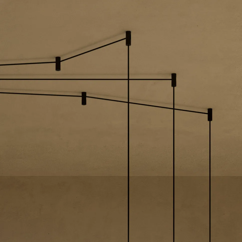 Lampadario con Cilindri in Vetro Canneté Made in Italy - Oris