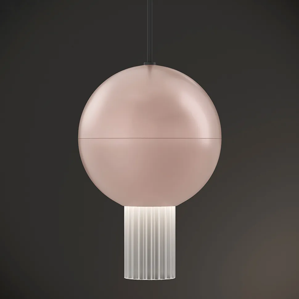 Lampadario con Cilindri in Vetro Canneté Made in Italy - Oris