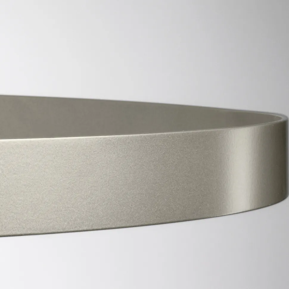 Lampadario con Corpo Luminoso in Vetro e 3 Cerchi in Alluminio - Clara