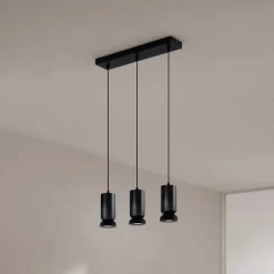 Lampadario con 3 LED in Alluminio Verniciato a Polvere e Cavo Regolabile - Buxus