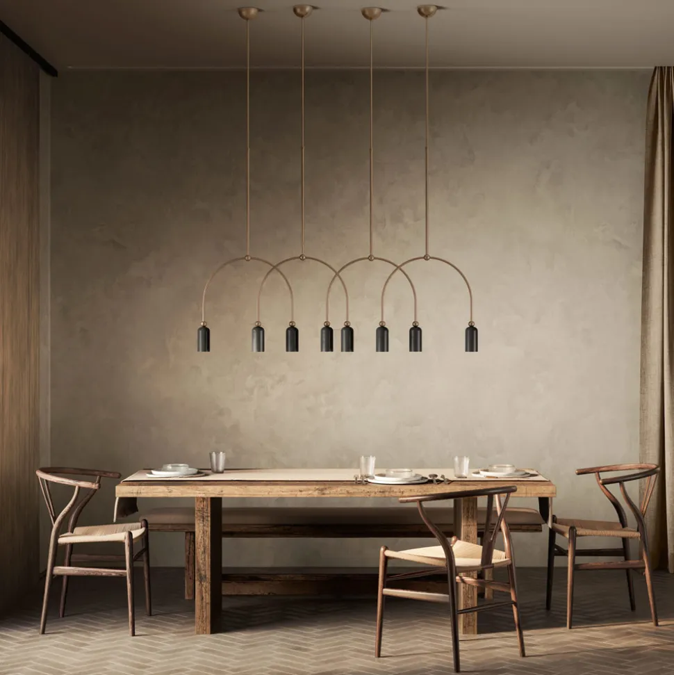 Lampadario con 2 Luci in Diverse Finiture Made in Italy - Signora