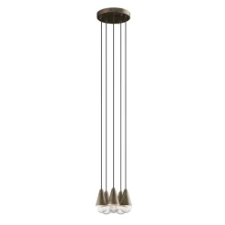 Lampadario con 6 Luci in Ferro e Vetro Made in Italy - Nuvoloso