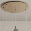 Lampadario con 12 Luci in Vetro e Filo Trasparente Made in Italy - Trilly