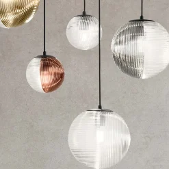 Lampadario con 8 Luci in Vetro Soffiato a Forma di Sfera Made in Italy - Prilla