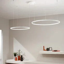 Lampadario con 2 o 3 Luci LED Rotonde Orizzontali in Metallo Verniciato - Gelso