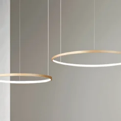 Lampadario con 2 o 3 Luci LED Rotonde Orizzontali in Metallo Verniciato - Gelso