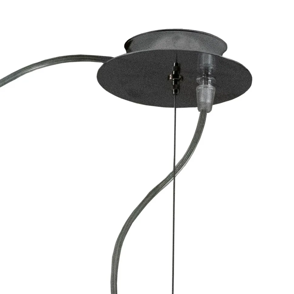 Lampadario Decentrato con Lume Piccolo e Grande in Vetro Made in Italy - Elisia