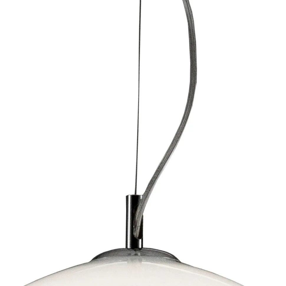 Lampadario Decentrato con Lume Piccolo e Grande in Vetro Made in Italy - Elisia