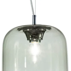 Lampadario Decentrato Due Lumi in Vetro Artigianale Made in Italy - Soffio