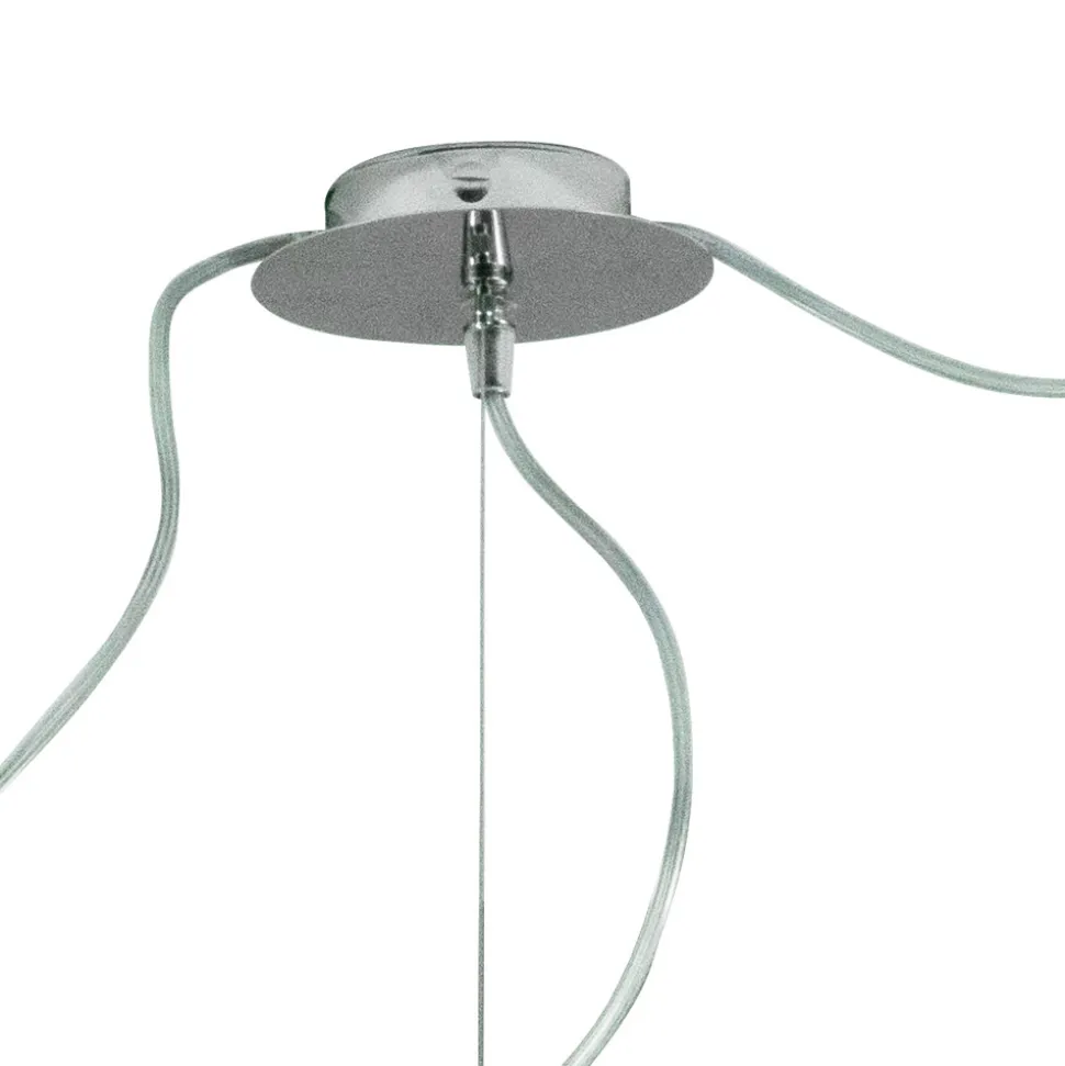 Lampadario Decentrato Tre Lumi in Vetro Veneziano Made in Italy - Soffio