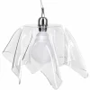 Lampadario design trasparente con drappeggio Dafne made in Italy