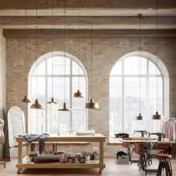 Lampadario di design stile industriale in ferro anticato Monica