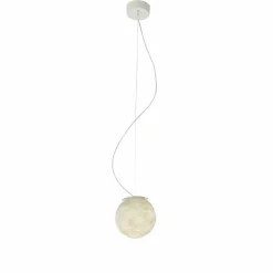 Lampadario di moderno design In-es.artdesign Luna bianco in nebulite