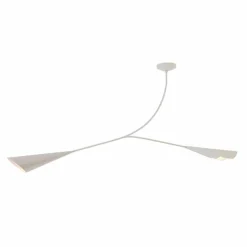Lampadario in Acciaio Verniciato Bianco Fatto a Mano Made in Italy - Elica