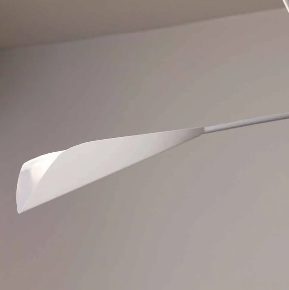 Lampadario in Acciaio Verniciato Bianco Fatto a Mano Made in Italy - Elica