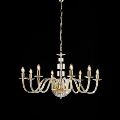 Lampadario in con Vetro e Strass Made in Italy - Innsbruck