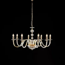 Lampadario in con Vetro e Strass Made in Italy - Madrid