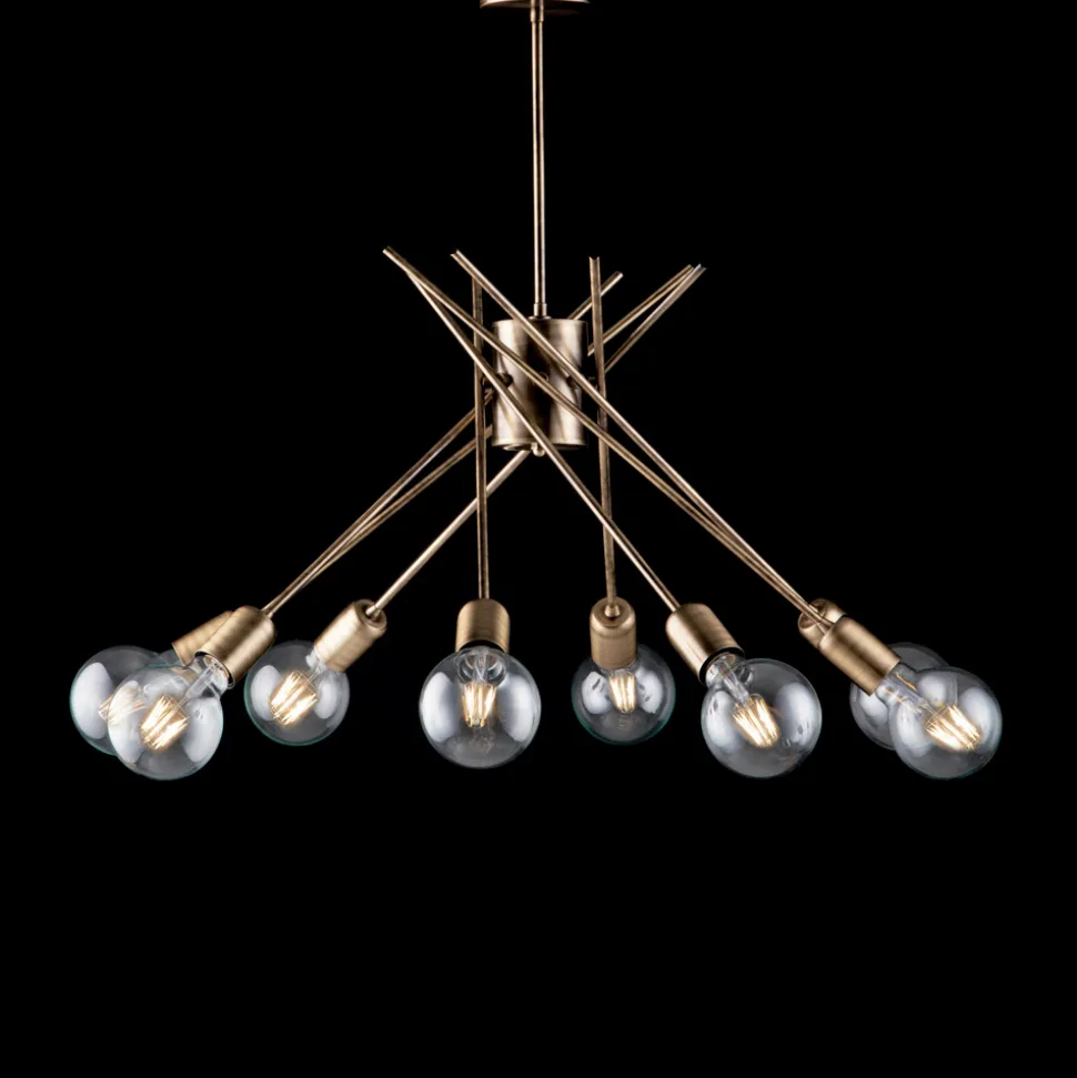 Lampadario in Ferro Bronzato Spazzolato Made in Italy - Varsavia