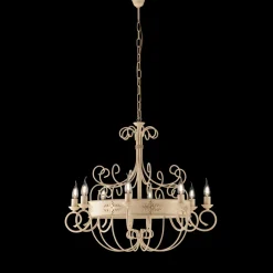 Lampadario in Ferro Laccato e Ruggine Made in Italy per Arredare L’interno - Texas