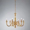 Lampadario in Legno con Paralumi a Candela Made in Italy - Siena