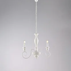 Lampadario in Legno e Ferro Laccato Made in Italy - Toscana