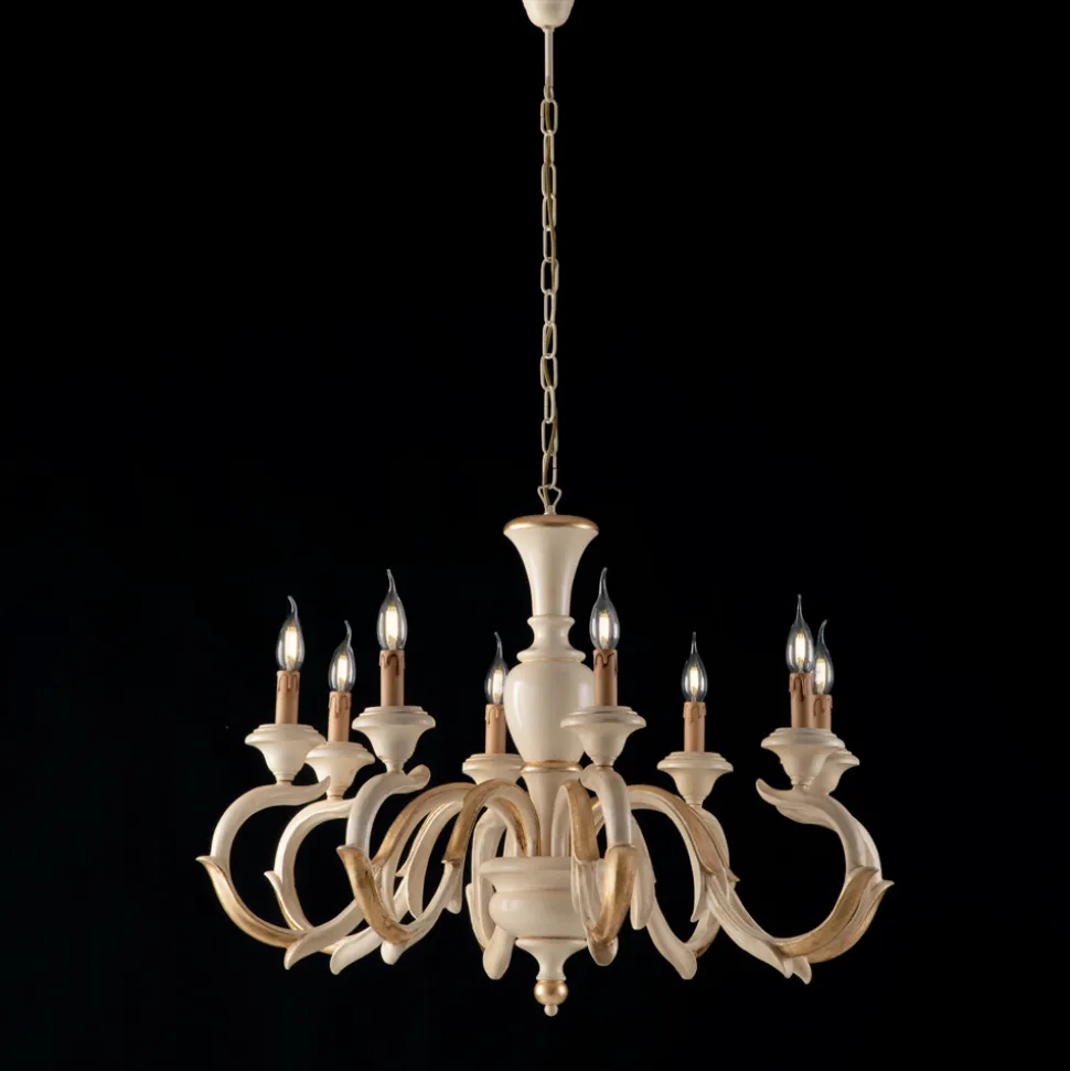 Lampadario in Legno Made in Italy in Diverse Finiture e Misure - Firenze