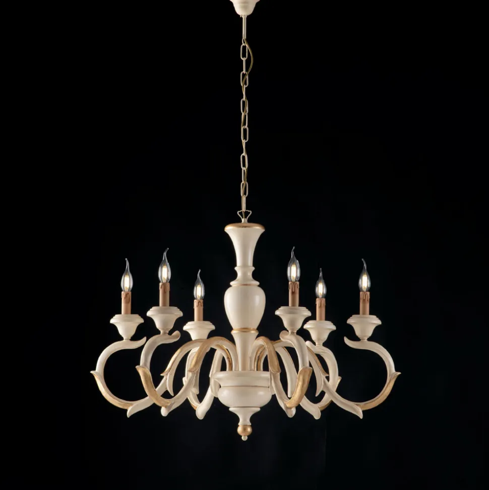Lampadario in Legno Made in Italy in Diverse Finiture e Misure - Firenze