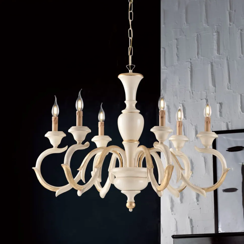 Lampadario in Legno Made in Italy in Diverse Finiture e Misure - Firenze
