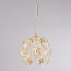 Lampadario in metallo con strass in cristallo per interni eleganti – Orchidea