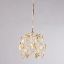 Lampadario in metallo con strass in cristallo per interni eleganti – Orchidea