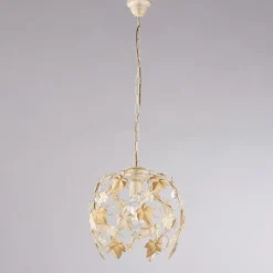Lampadario in metallo con strass in cristallo per interni eleganti – Orchidea