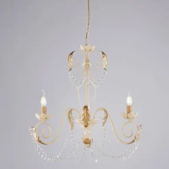 Lampadario in metallo e cristallo per un’illuminazione scenografica – Perla