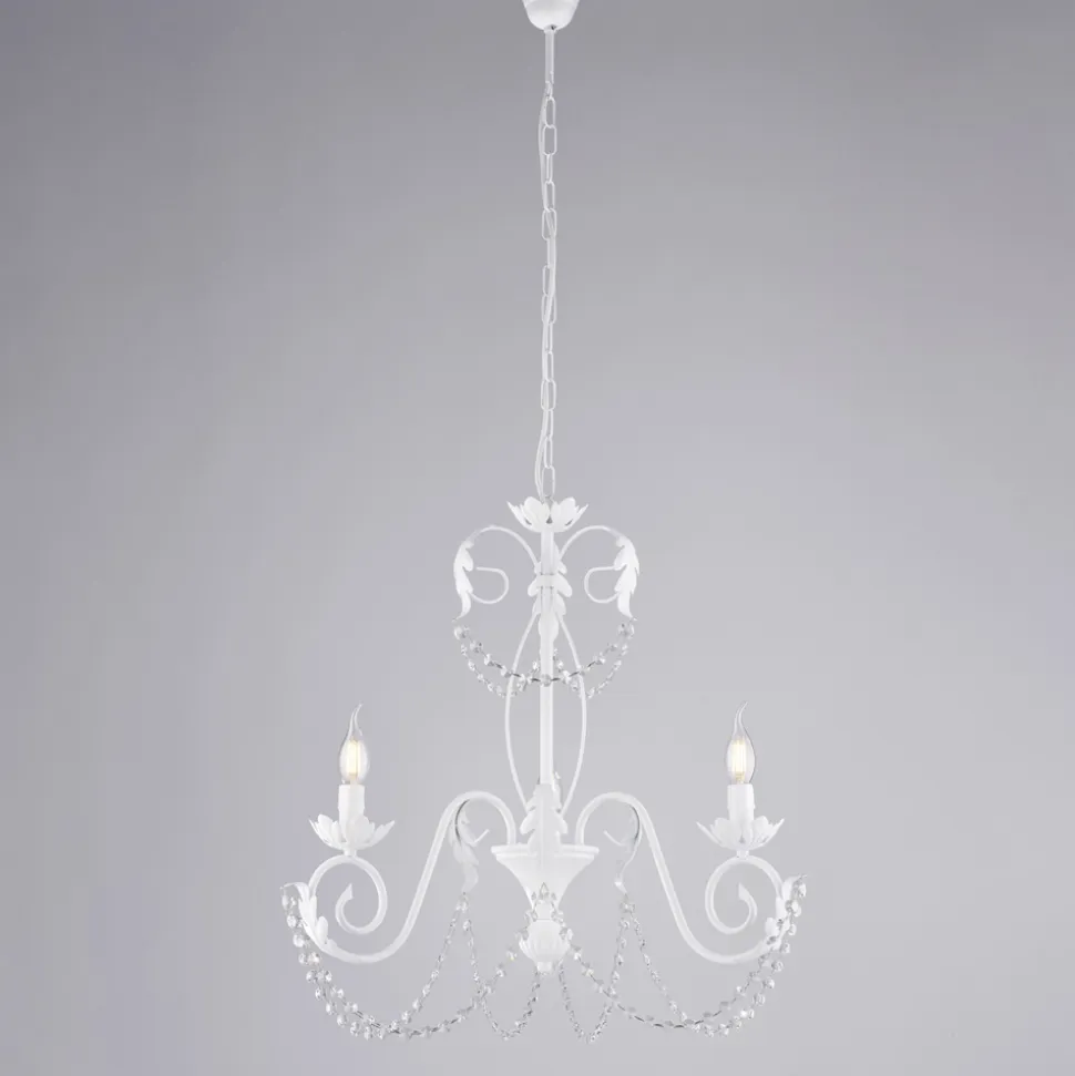 Lampadario in metallo e cristallo per un’illuminazione scenografica – Perla