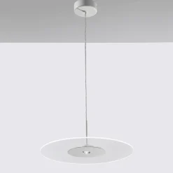 Lampadario in Metallo e Diffusore in Plexiglass Micro-Puntinato - Nora