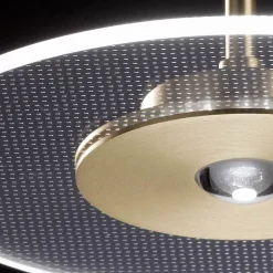 Lampadario in Metallo e Diffusore in Plexiglass Micro-Puntinato - Nora