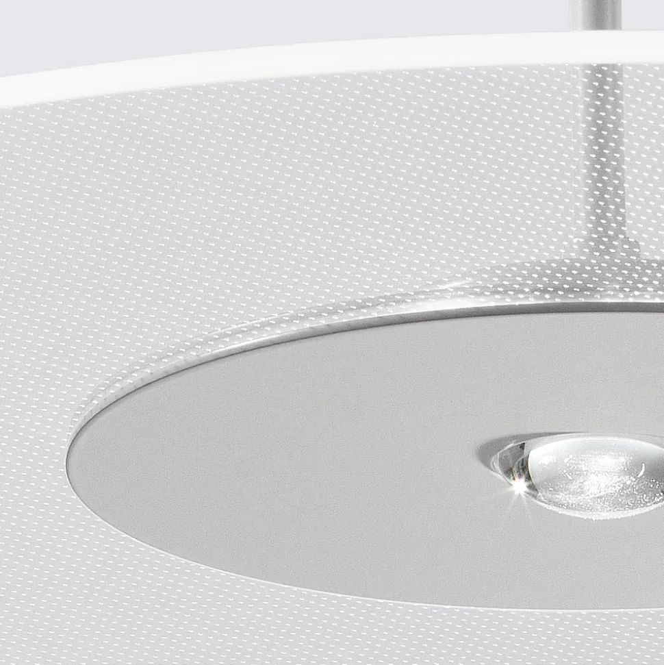 Lampadario in Metallo e Diffusore in Plexiglass Micro-Puntinato - Nora