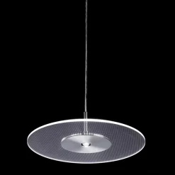 Lampadario in Metallo e Diffusore in Plexiglass Micro-Puntinato - Nora