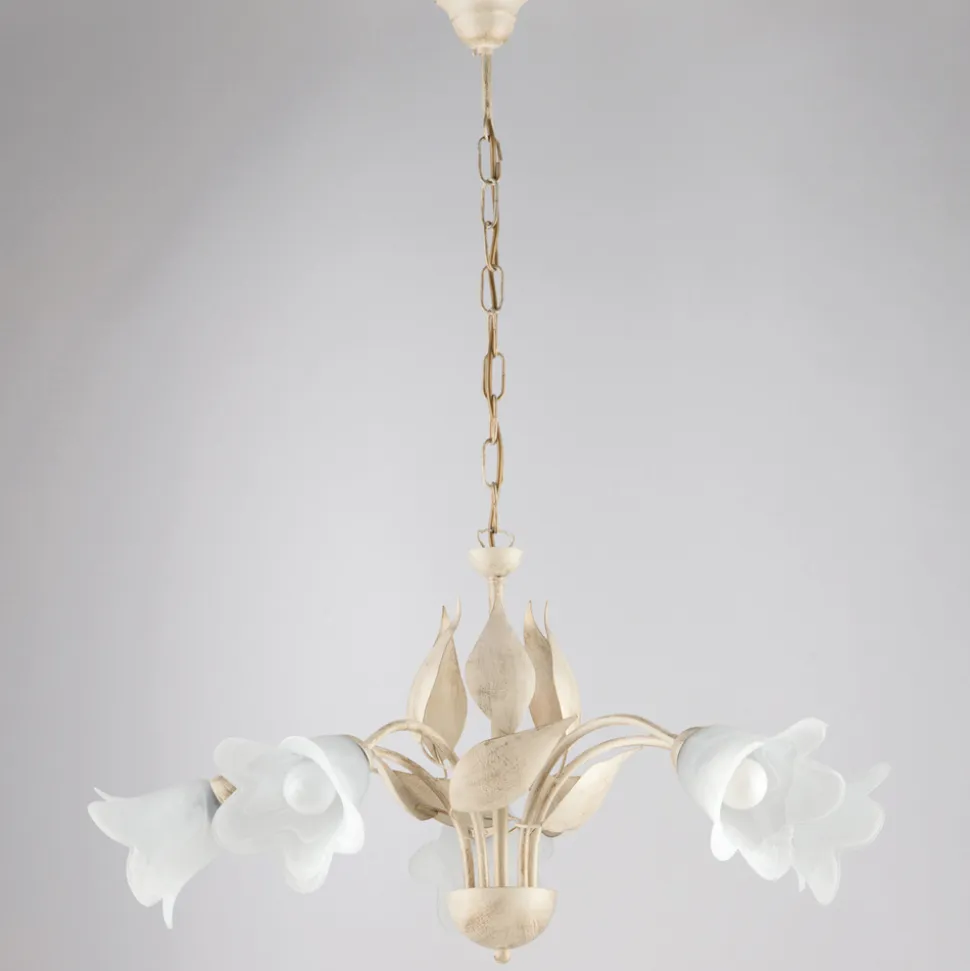 Lampadario in metallo e vetro per illuminare interni raffinati – Sirio