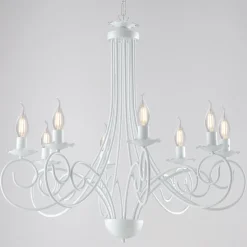 Lampadario in metallo e vetro per una luce equilibrata e diffusa – Laguna