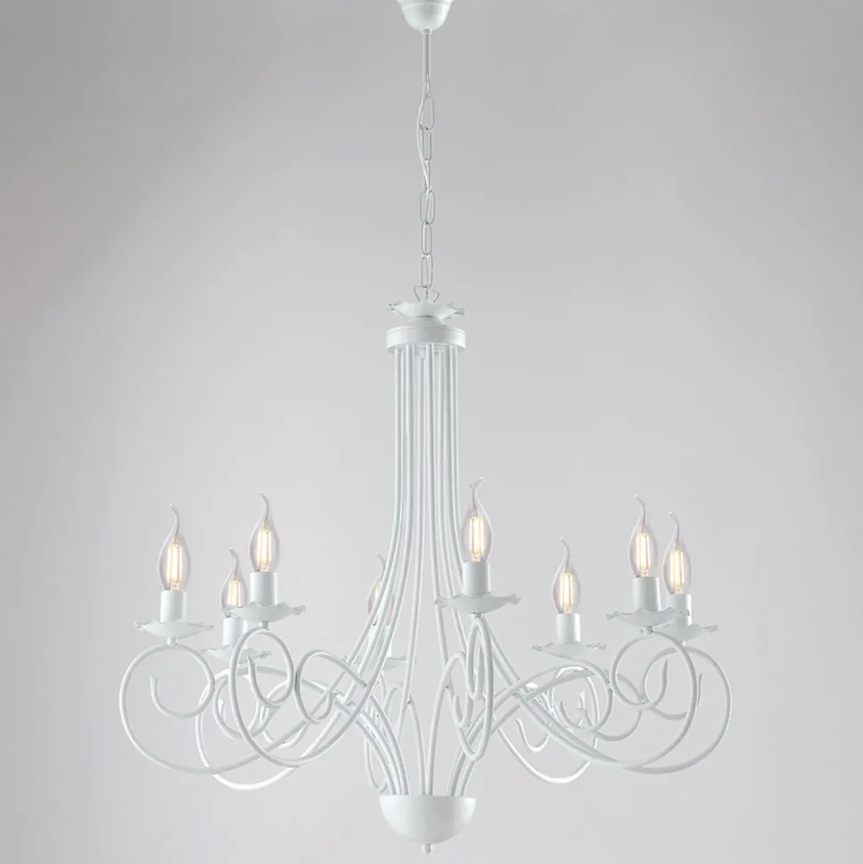 Lampadario in metallo e vetro per una luce equilibrata e diffusa – Laguna