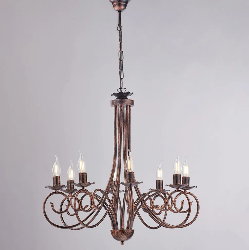 Lampadario in metallo e vetro per una luce equilibrata e diffusa – Laguna