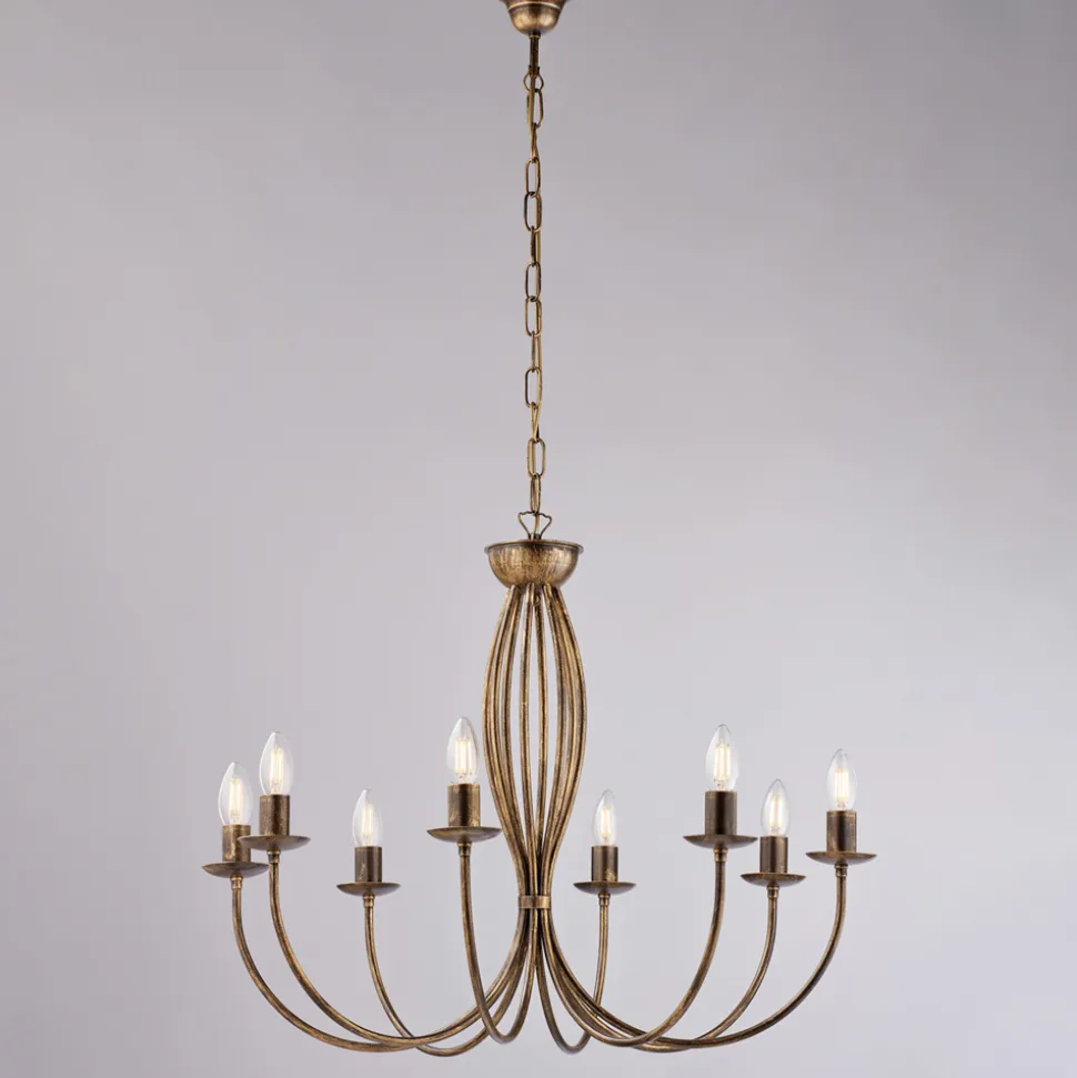 Lampadario in metallo per illuminare ambienti raffinati – Roccia