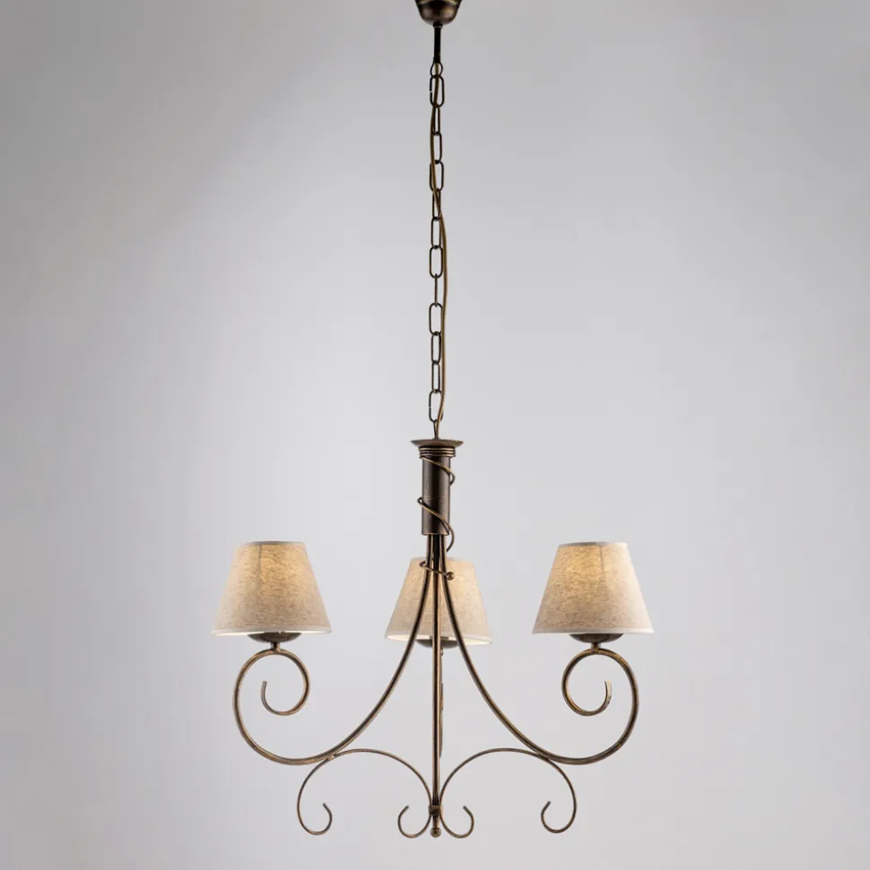Lampadario in pvc e metallo a 3 luci per ambienti raffinati – Draco