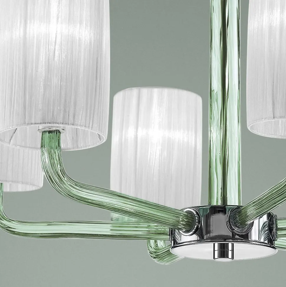Lampadario in Vetro di Venezia e Metallo Fatto a Mano in Italia - Graham