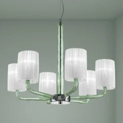 Lampadario in Vetro di Venezia e Metallo Fatto a Mano in Italia - Graham