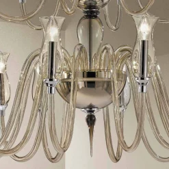 Lampadario in Vetro di Venezia Fatto a Mano a 18 Luci Made in Italy - Vittoria