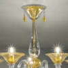 Lampadario in Vetro di Venezia da 5 Luci, Fatto a Mano in Italia - Margherita