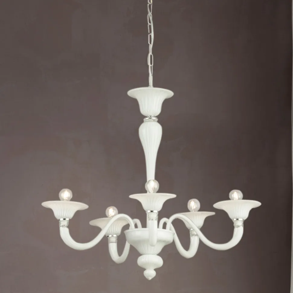 Lampadario in Vetro di Venezia Soffiato a Mano Stile Classico - Demetra